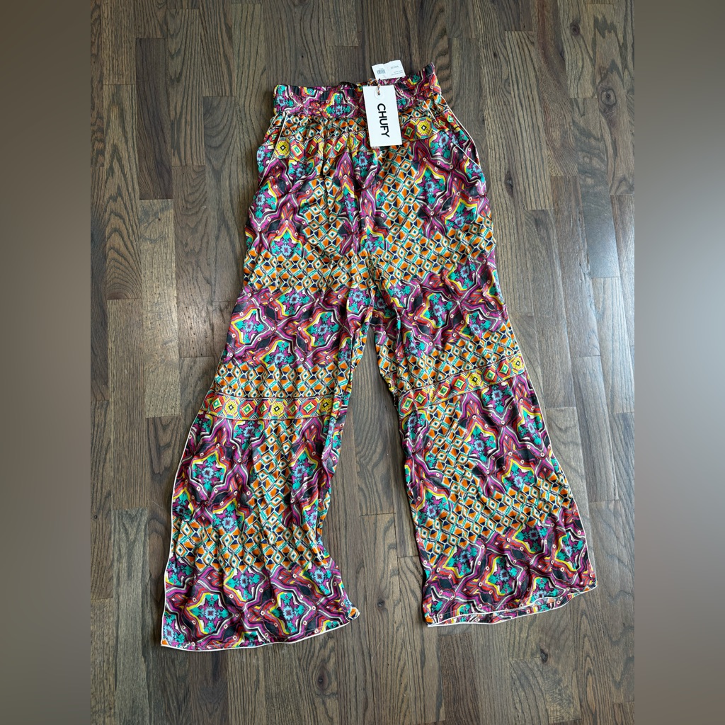 Nwt!! Chufy / Deena Amber Pants / Xs / Colorful Beach Vacation Pool